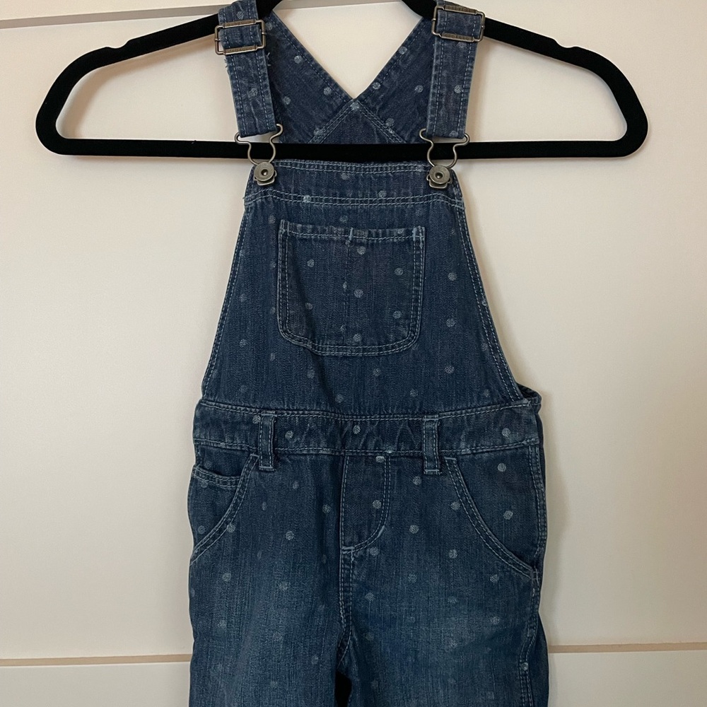 Baby GAP Blue Denim Overalls with Dots | 4T